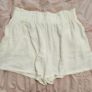 Paper bag high waisted shorts